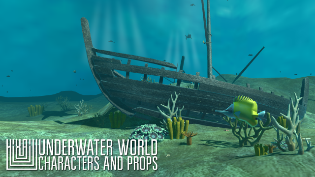 underwater world - characters and props 3D 模型 .c4d .max .obj .3ds .fbx .stl .blend