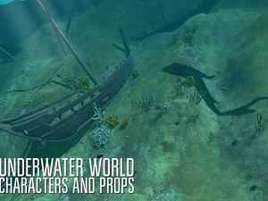underwater world - characters and props 3D Model
