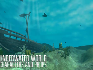 underwater world - characters and props 3D Model