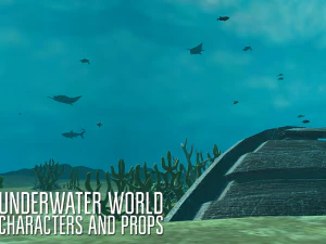 underwater world - characters and props 3D Model
