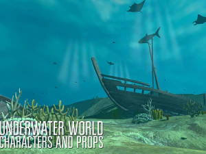 underwater world - characters and props 3D Model