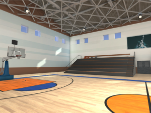 universal sport hall - basketball football volleyball tennis Model 3D