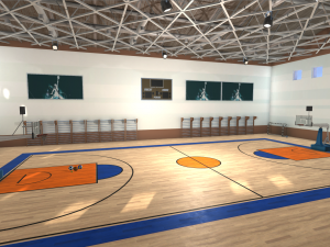 universal sport hall - basketball football volleyball tennis Model 3D