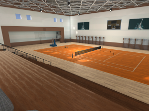 universal sport hall - basketball football volleyball tennis Model 3D