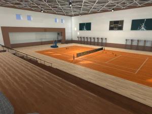 universal sport hall - basketball football volleyball tennis 3D Model