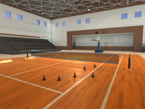 universal sport hall - basketball football volleyball tennis Model 3D