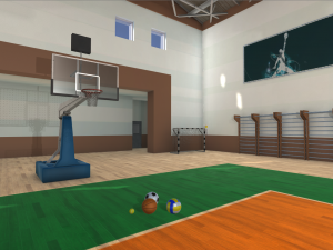 universal sport hall - basketball football volleyball tennis Model 3D