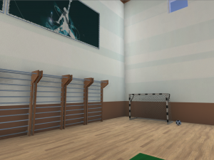 universal sport hall - basketball football volleyball tennis Model 3D