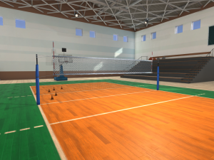 universal sport hall - basketball football volleyball tennis Model 3D