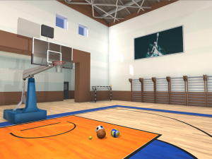 universal sport hall - basketball football volleyball tennis Model 3D