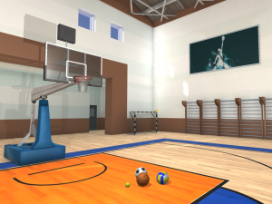 universal sport hall - basketball football volleyball tennis Model 3D