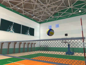 universal sport hall - basketball football volleyball tennis Model 3D