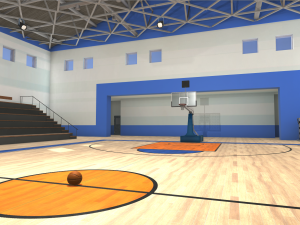 universal sport hall - basketball football volleyball tennis Model 3D