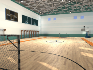 universal sport hall - basketball football volleyball tennis Model 3D