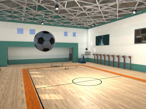 universal sport hall - basketball football volleyball tennis 3D Model