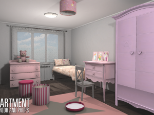 apartment - interior and props 3D Model