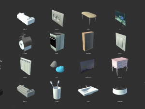 apartment - interior and props 3D मॉडल
