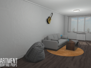 apartment - interior and props 3D मॉडल