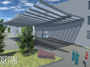 hospital - modular building props and characters Modelo 3D