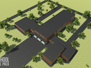 school - full pack 3D 모델