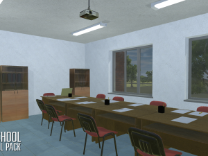 school - full pack 3D 모델