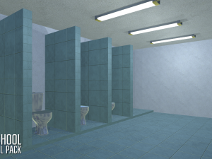 school - full pack 3D 모델