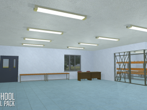 school - full pack 3D 모델
