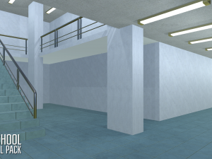 school - full pack 3D 모델