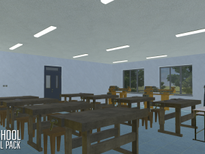 school - full pack 3D 모델