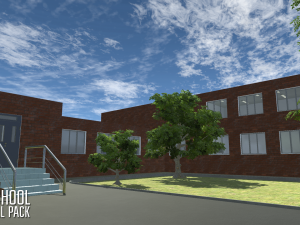 school - full pack 3D 모델