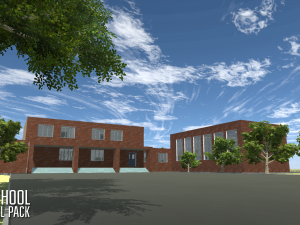 school - full pack 3D 모델