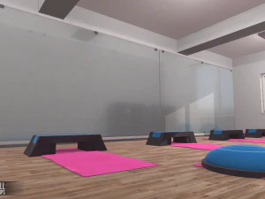 fitness hall - interior and props 3D Model