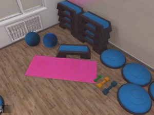 fitness hall - interior and props 3D Model