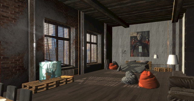 loft - modular interior 3D Model .c4d .max .obj .3ds .fbx .stl .blend 