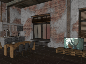 loft - modular interior 3D Model