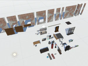 loft - modular interior 3D Model