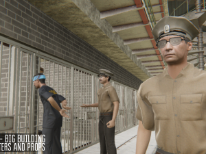 prison - big building characters and props 3D Model
