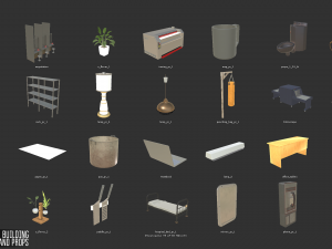 prison - big building characters and props 3D Model