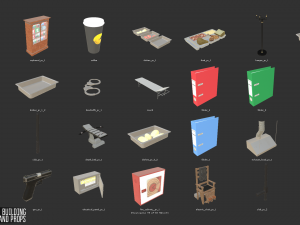 prison - big building characters and props 3D Model