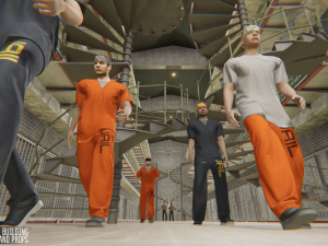 prison - big building characters and props 3D Model
