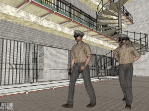 prison - big building characters and props 3D Model
