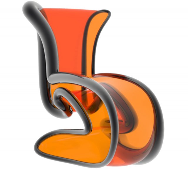 Organic form chair Modelo 3D .c4d .max .obj .3ds .fbx .stl .blend 