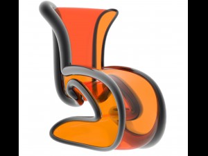 Organic form chair 3D Model