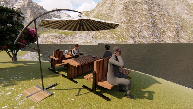360 degree bench Modelo 3D .c4d .max .obj .3ds .fbx .stl .blend 