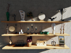 decorative set full objects 3D Model