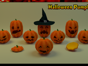 halloween pumpkins pack 3D Модель