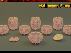 halloween pumpkins pack 3D Модель
