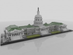 lego united states capitol building 21030 3D in 3DExport