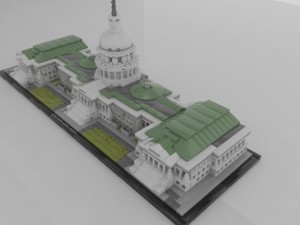 lego united states capitol building 21030 Modelo 3D