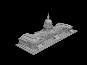 lego united states capitol building 21030 Modelo 3D